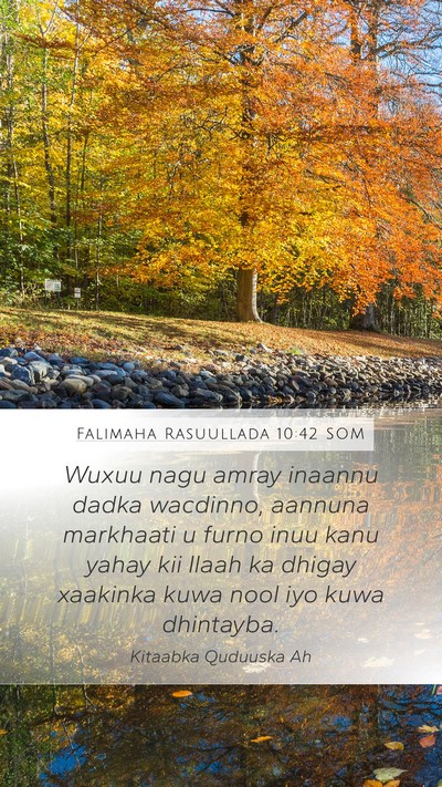 Falimaha Rasuullada 10:42 SOM Bible Verse Image