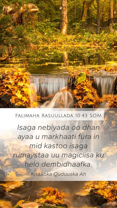 Falimaha Rasuullada 10:43 SOM Bible Verse Image