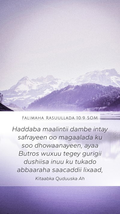 Falimaha Rasuullada 10:9 SOM Bible Verse Image