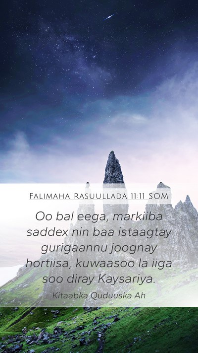 Falimaha Rasuullada 11:11 SOM Bible Verse Image