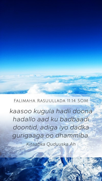 Falimaha Rasuullada 11:14 SOM Bible Verse Image