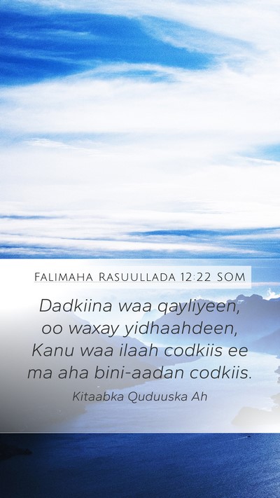 Falimaha Rasuullada 12:22 SOM Bible Verse Image
