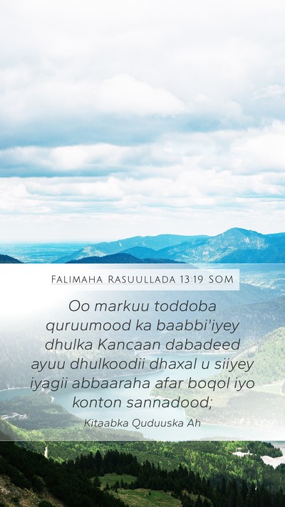 Falimaha Rasuullada 13:19 SOM Bible Verse Image