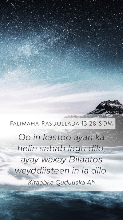Falimaha Rasuullada 13:28 SOM Bible Verse Image