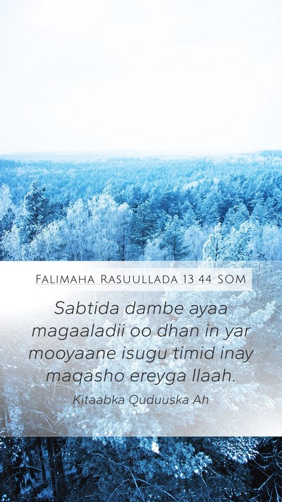 Falimaha Rasuullada 13:44 SOM Bible Verse Image