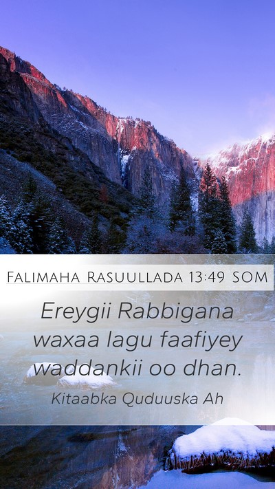 Falimaha Rasuullada 13:49 SOM Mobile Phone Wallpaper - Ereygii Rabbigana waxaa lagu faafiyey waddankii - Mobile Bible Verse Wallpaper