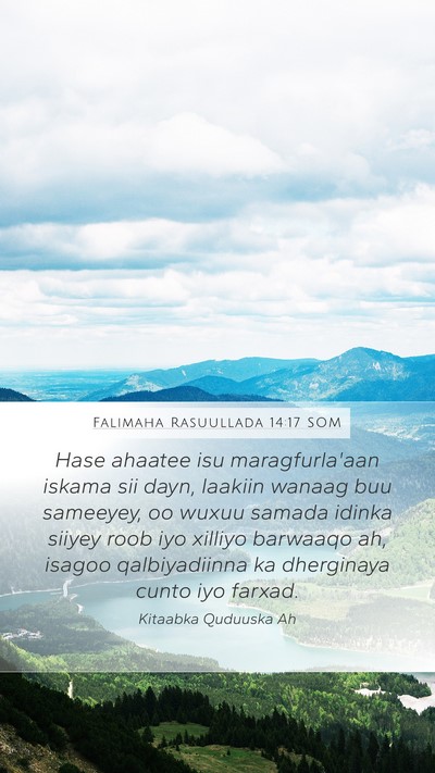 Falimaha Rasuullada 14:17 SOM Bible Verse Image