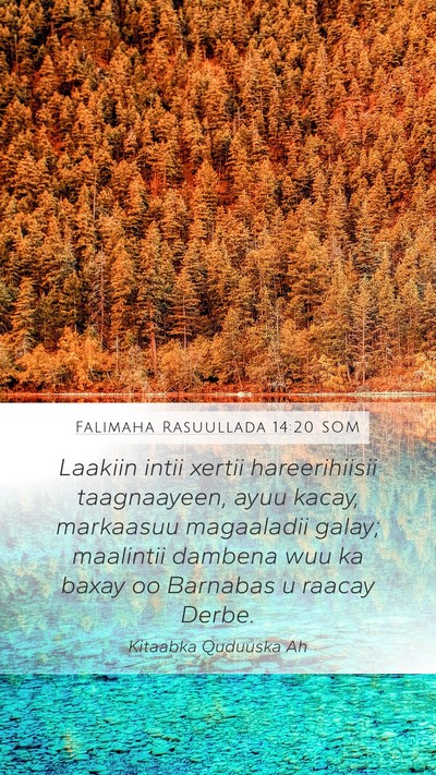 Falimaha Rasuullada 14:20 SOM Bible Verse Image