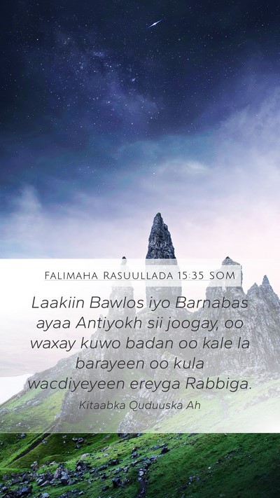 Falimaha Rasuullada 15:35 SOM Bible Verse Image