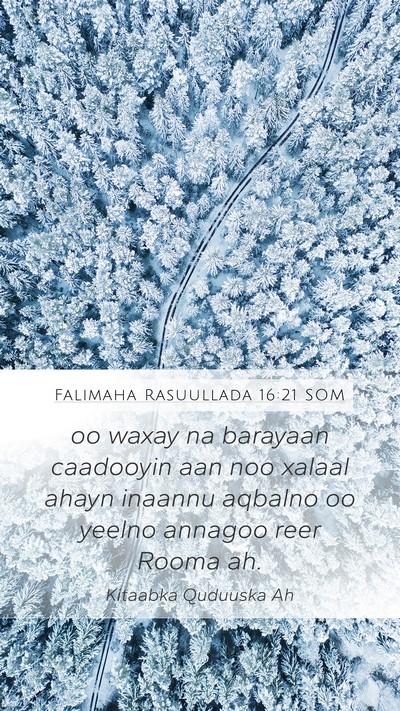 Falimaha Rasuullada 16:21 SOM Bible Verse Image