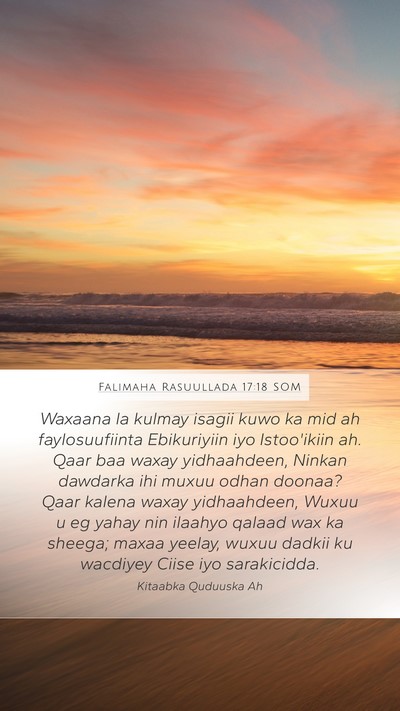 Falimaha Rasuullada 17:18 SOM Bible Verse Image