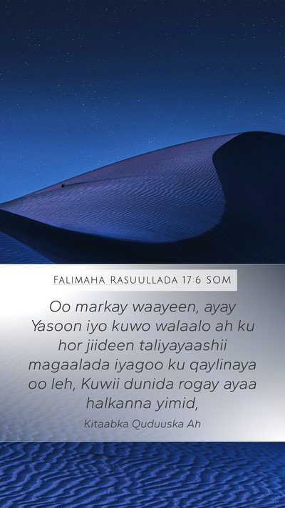 Falimaha Rasuullada 17:6 SOM Bible Verse Image