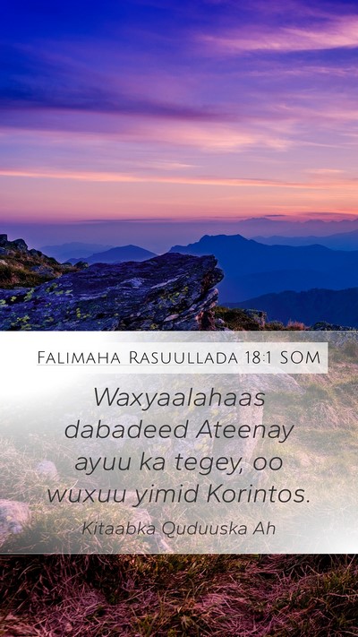 Falimaha Rasuullada 18:1 SOM Bible Verse Image