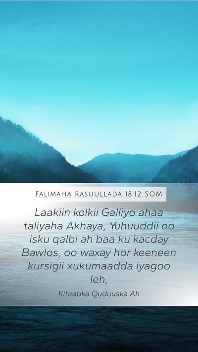 Falimaha Rasuullada 18:12 SOM Bible Verse Image