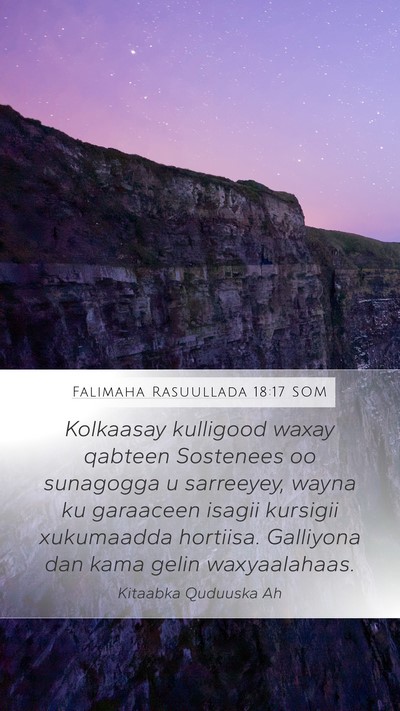 Falimaha Rasuullada 18:17 SOM Bible Verse Image