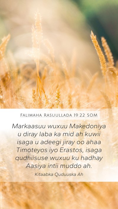 Falimaha Rasuullada 19:22 SOM Bible Verse Image