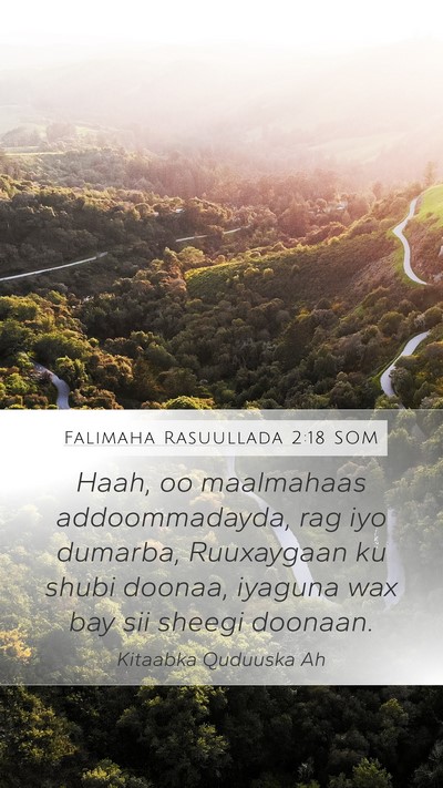 Falimaha Rasuullada 2:18 SOM Bible Verse Image