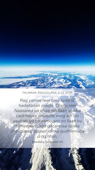 Falimaha Rasuullada 2:22 SOM Bible Verse Image