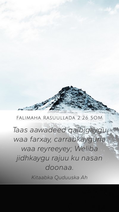 Falimaha Rasuullada 2:26 SOM Bible Verse Image