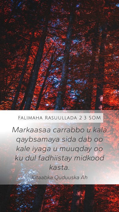 Falimaha Rasuullada 2:3 SOM Bible Verse Image