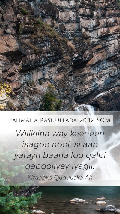 Falimaha Rasuullada 20:12 SOM Bible Verse Image