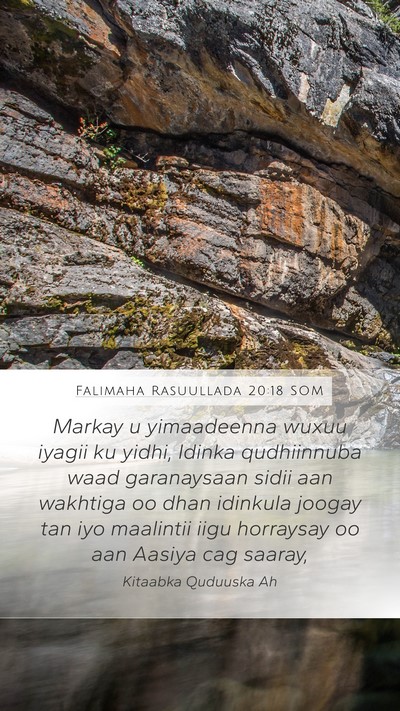 Falimaha Rasuullada 20:18 SOM Bible Verse Image