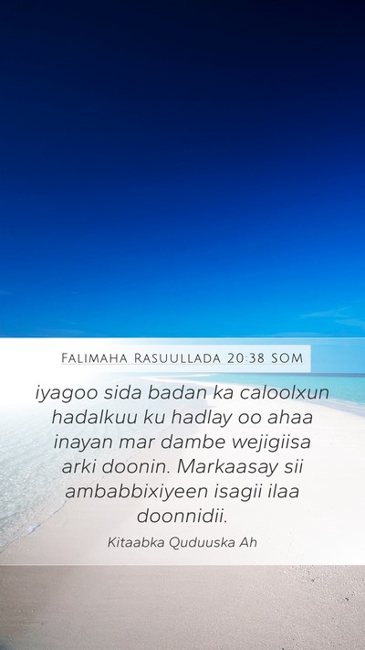 Falimaha Rasuullada 20:38 SOM Bible Verse Image