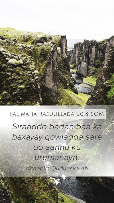 Falimaha Rasuullada 20:8 SOM Bible Verse Image