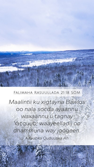 Falimaha Rasuullada 21:18 SOM Bible Verse Image
