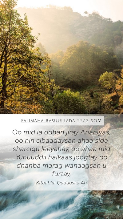 Falimaha Rasuullada 22:12 SOM Bible Verse Image