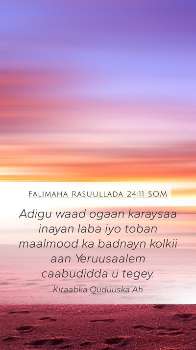 Falimaha Rasuullada 24:11 SOM Bible Verse Image