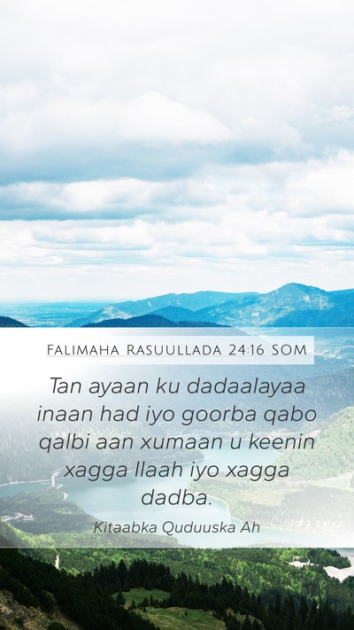 Falimaha Rasuullada 24:16 SOM Bible Verse Image