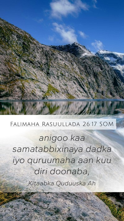 Falimaha Rasuullada 26:17 SOM Bible Verse Image