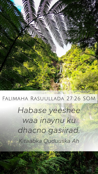 Falimaha Rasuullada 27:26 SOM Mobile Phone Wallpaper - Habase yeeshee waa inaynu ku dhacno - Mobile Bible Verse Wallpaper