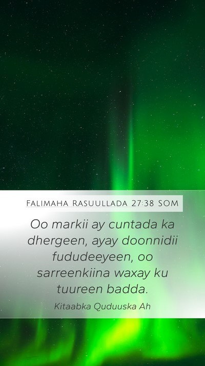 Falimaha Rasuullada 27:38 SOM Bible Verse Image