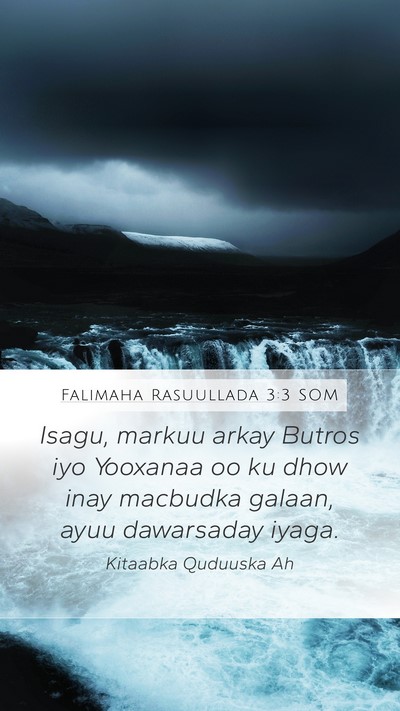 Falimaha Rasuullada 3:3 SOM Mobile Phone Wallpaper - Isagu, markuu arkay Butros iyo Yooxanaa oo ku - Mobile Bible Verse Wallpaper