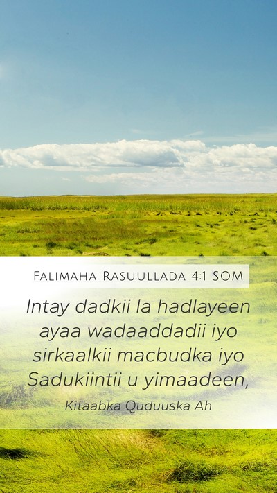 Falimaha Rasuullada 4:1 SOM Bible Verse Image