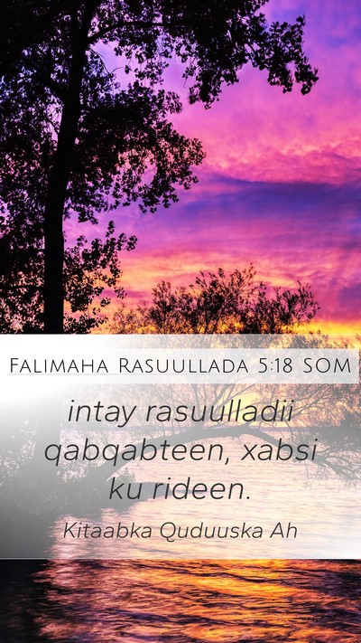 Falimaha Rasuullada 5:18 SOM Bible Verse Image