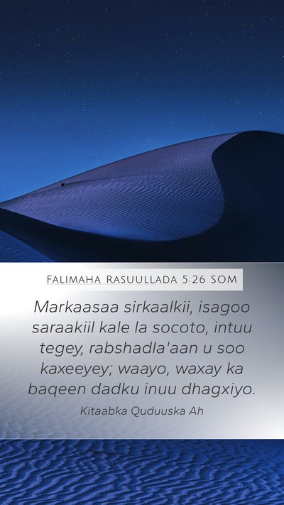 Falimaha Rasuullada 5:26 SOM Bible Verse Image