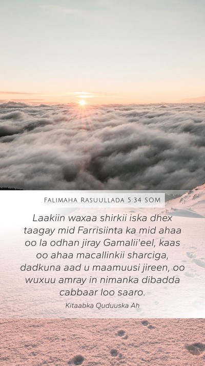 Falimaha Rasuullada 5:34 SOM Bible Verse Image