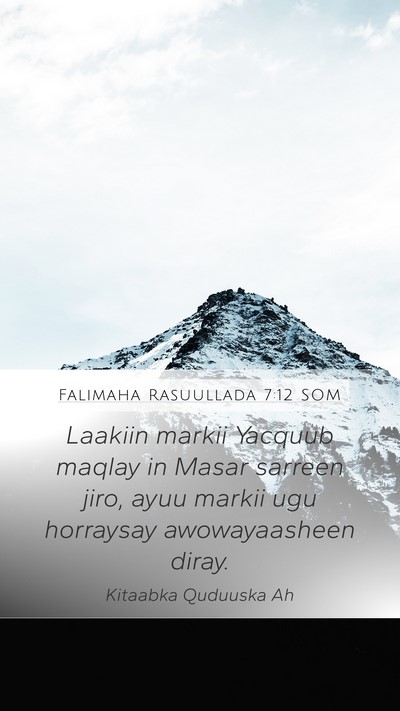 Falimaha Rasuullada 7:12 SOM Bible Verse Image