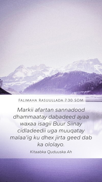 Falimaha Rasuullada 7:30 SOM Bible Verse Image