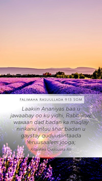 Falimaha Rasuullada 9:13 SOM Bible Verse Image