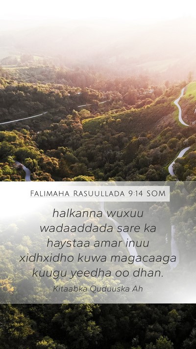 Falimaha Rasuullada 9:14 SOM Bible Verse Image