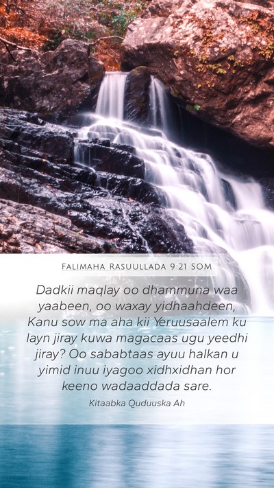 Falimaha Rasuullada 9:21 SOM Bible Verse Image