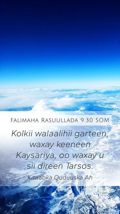 Falimaha Rasuullada 9:30 SOM Bible Verse Image