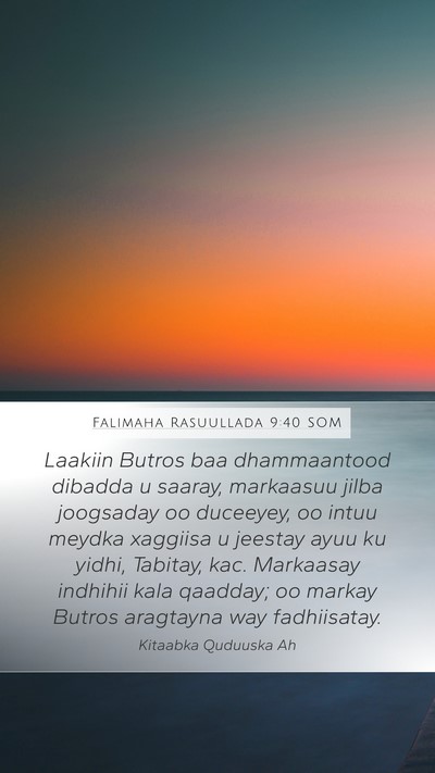 Falimaha Rasuullada 9:40 SOM Bible Verse Image