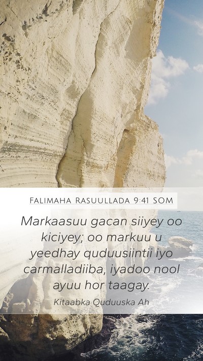 Falimaha Rasuullada 9:41 SOM Bible Verse Image
