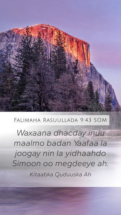 Falimaha Rasuullada 9:43 SOM Bible Verse Image