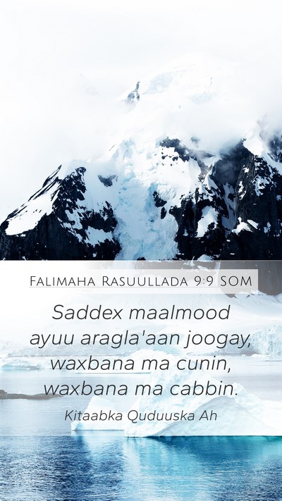 Falimaha Rasuullada 9:9 SOM Bible Verse Image